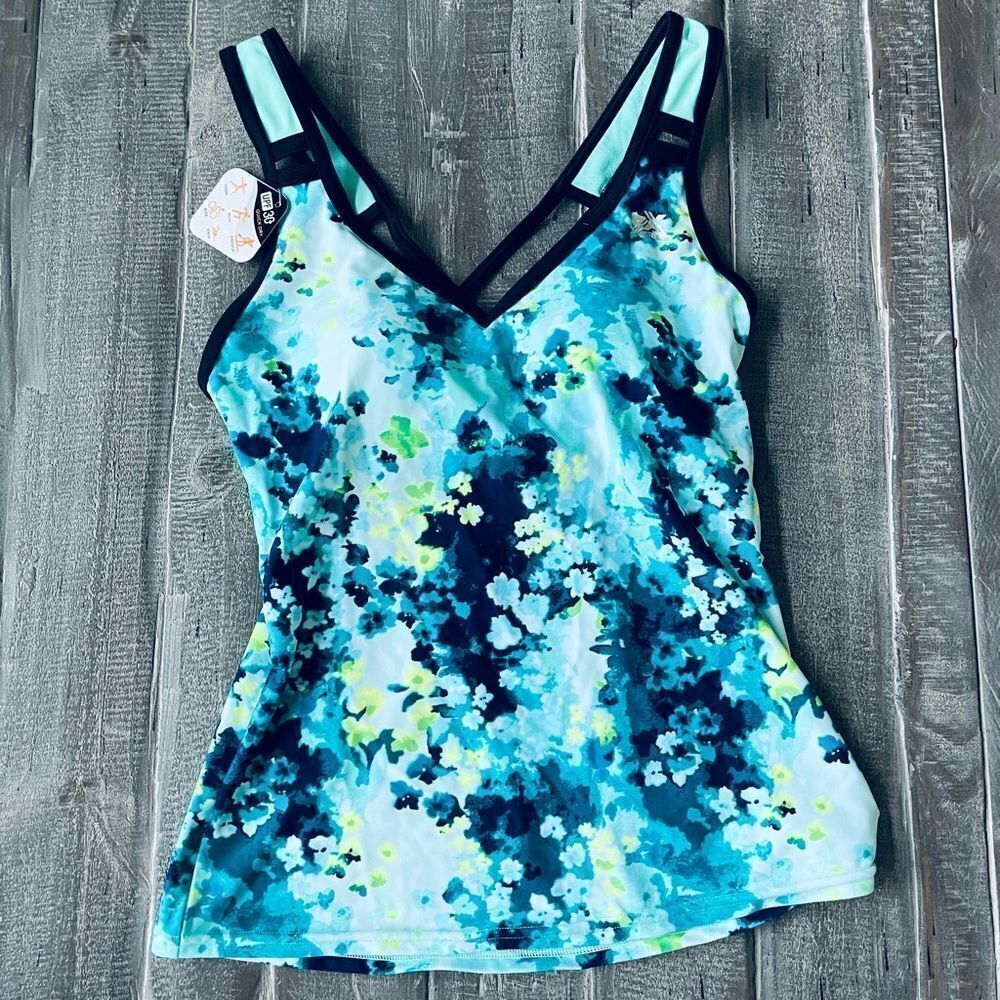 ZeroXposur UPF Quick Dry Tankini Swim Active Tank Top XS
